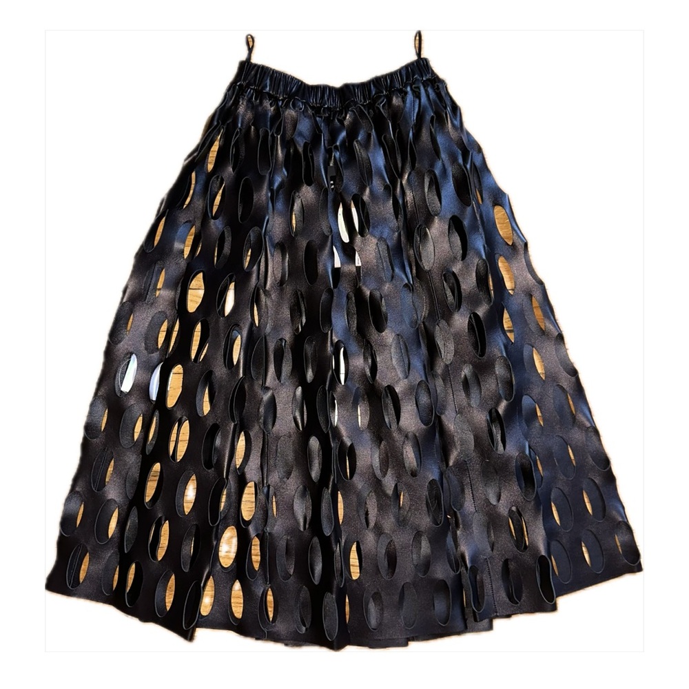 Miu miu polka hole nappa leather skirt NWT